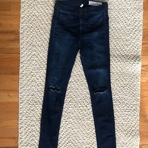 Rag & bone high waisted blue jeans size 24